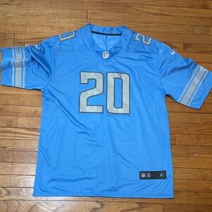 Nike Light Blue  Barry Sanders Jersey with Gray Accents